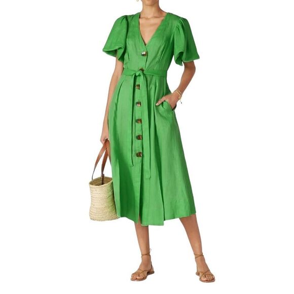 Nicholas Troy Linen Dress Size 12 - Picture 1 of 12
